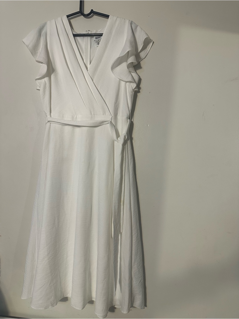 DKNY White Wrap Dress Size 12